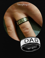 Ring met inscriptie DAD (zwart)