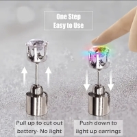 Led oorbellen multicolor