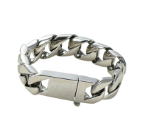 Brede schakel as armband