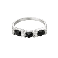 Ring van roestvrij staal met xoxoxox design