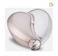 Urn HeartFelt Hart Urn in geborsteld rosegold met kristal
