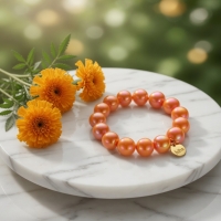Armband Biba reflective bubbels in oranje
