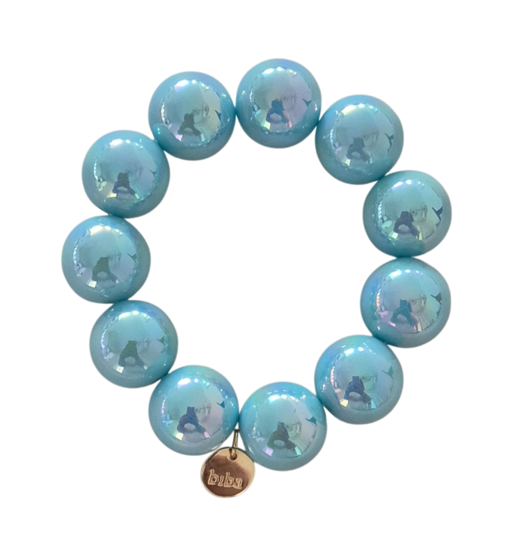 Armband Biba reflective bubbels in baby blauw