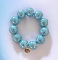 Armband Biba reflective bubbels in baby blauw