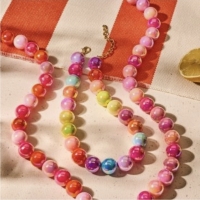 Ketting Biba reflective bubbels in oranje