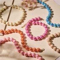 Ketting Biba reflective bubbels in oranje