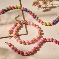 Ketting Biba reflective bubbels in oranje